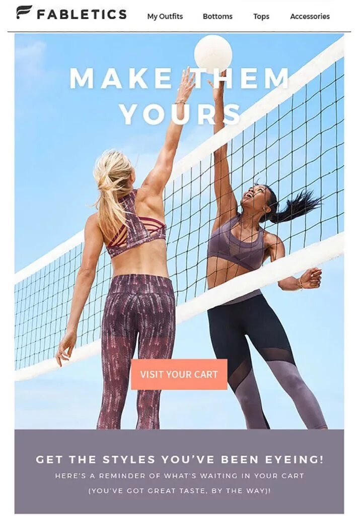 عينة البريد الإلكتروني Fabletics