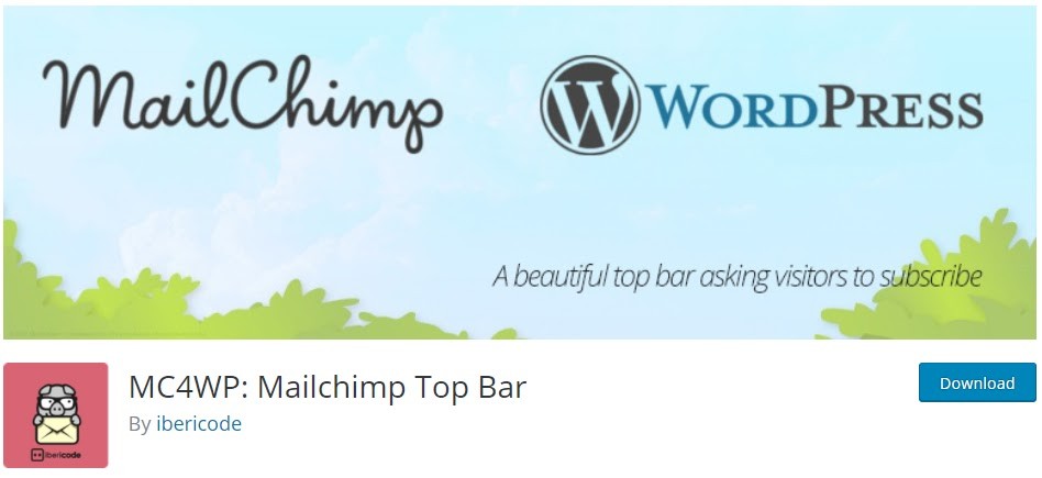 MailChimp 顶栏