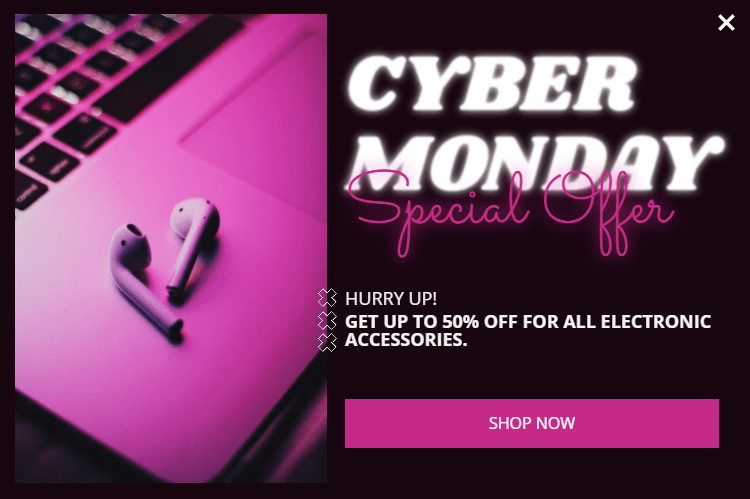 قالب التسويق Cyber ​​Monday