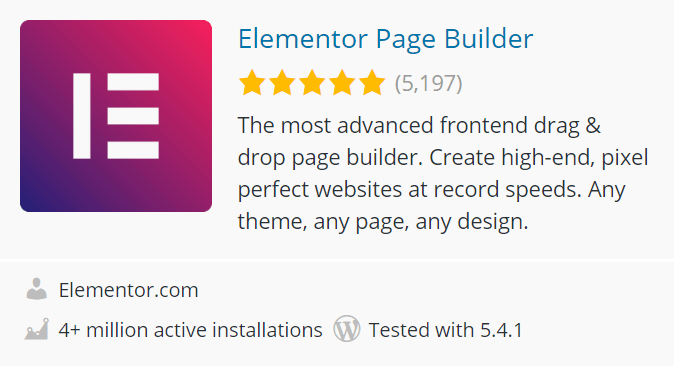 Elementor WordPress Plugin