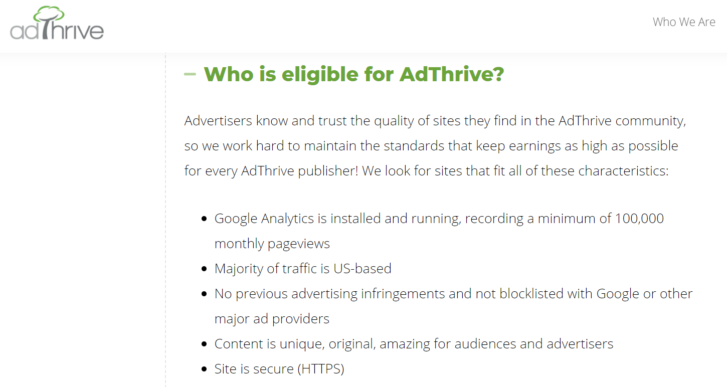 Plataforma de publicidade AdThrive