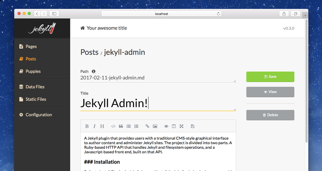 Código abierto-CMS-Jekyll