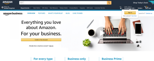 Amazon Business B2B pazarı