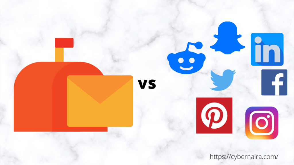 email user vs social media users