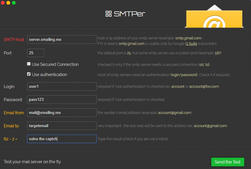 smtperテストsmtp