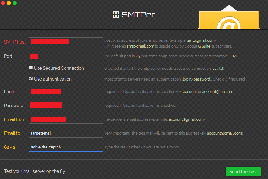 使用 SMTPER.NET 测试 SMTP