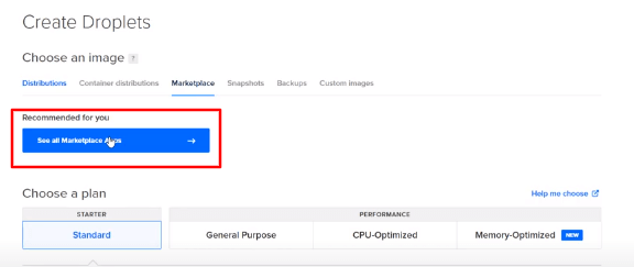 piețe în digitalocean