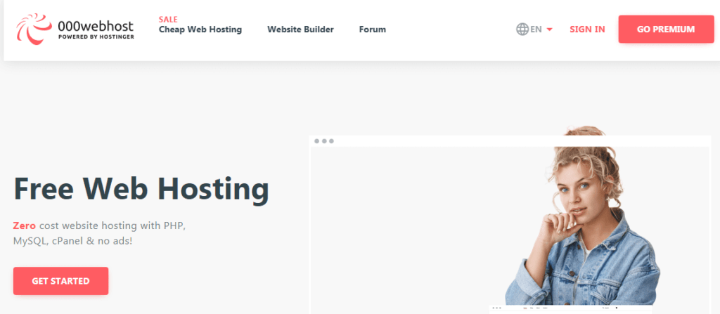 kostenloses Webhosting von 000webhost