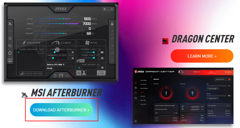 MSI Afterburner para controlar la temperatura