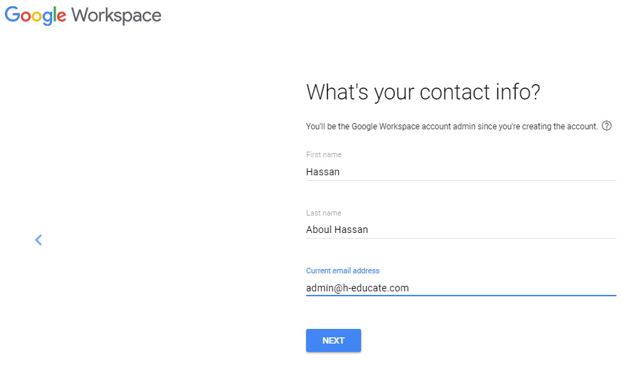 Google Workspace 联系人