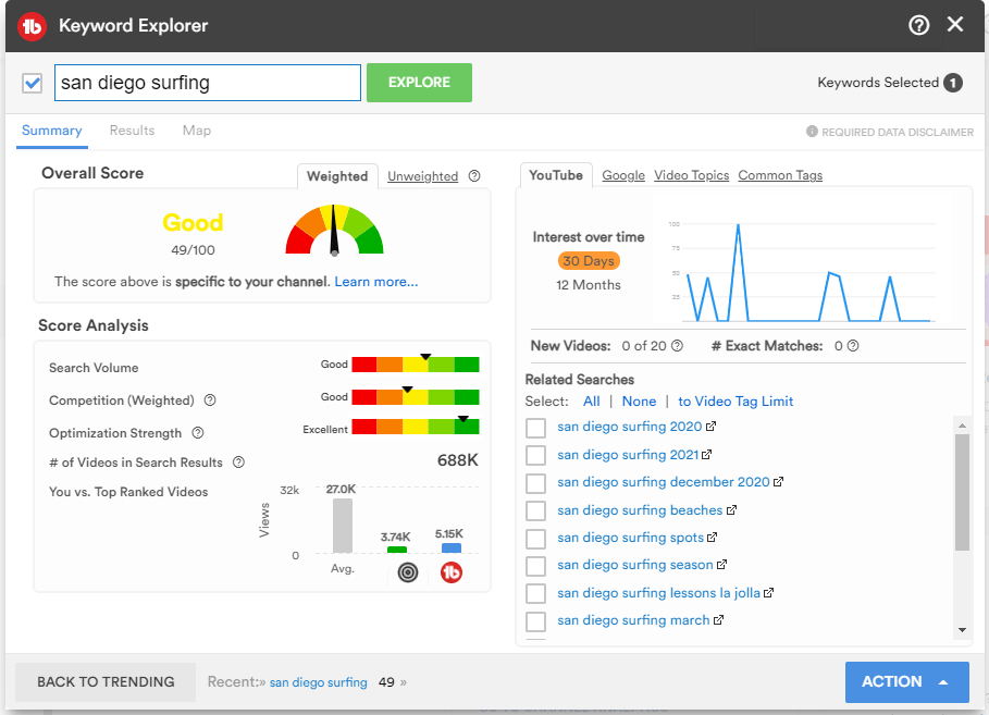 TubeBuddy Keyword Explorer ليوتيوب SEO