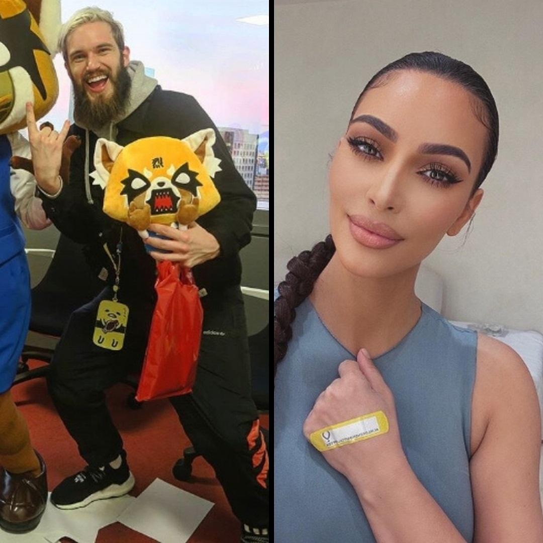 أمثلة من المؤثرين. PewDiePie و Kim Kardashian