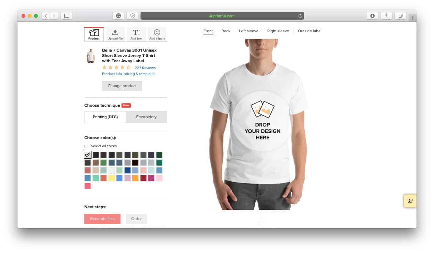 Printful T-Shirt Mockup Generator