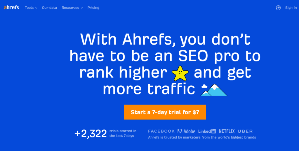 Contenido ahrefs y herramientas de marketing seo b2b