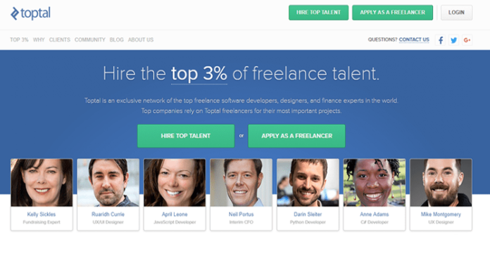 Toptal Best Freelance Websites for beginners