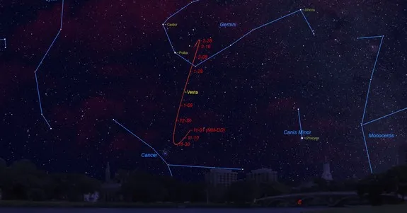 Asteroid Vesta at Opposition