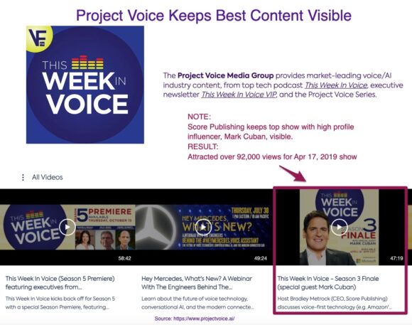 Project Voiceは、最高のコンテンツを表示し続けます