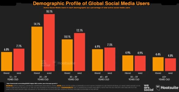 Profil demografic al utilizatorilor rețelelor sociale globale