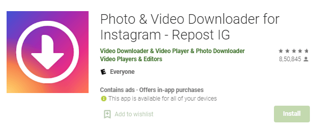 Downloader di foto e video per Instagram - Repost IG