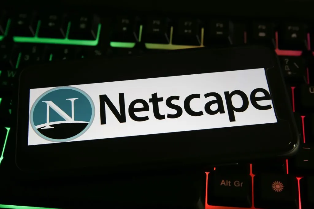 Netscape na podświetlanej klawiaturze