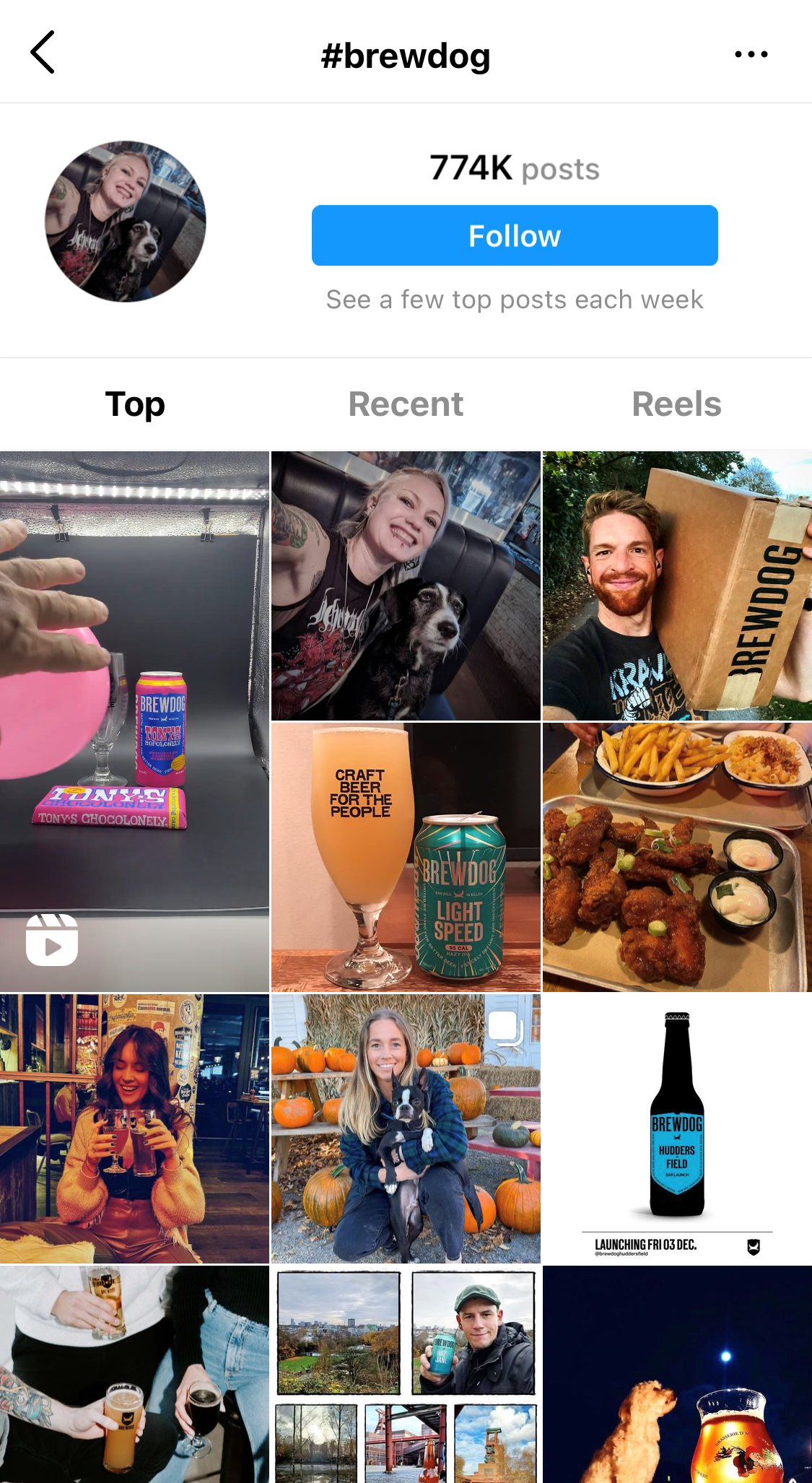 #brewdog instagram screenshot