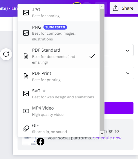 บันทึกเอกสารของคุณใน Canva เป็นมาตรฐาน PDF