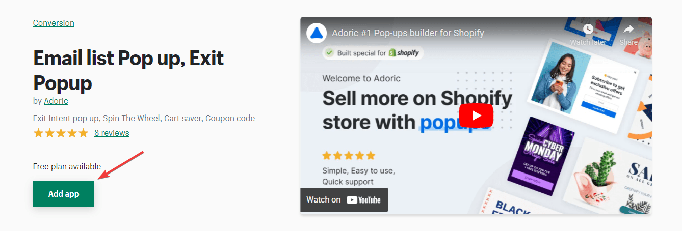 Shopifyストアにポップアップを追加