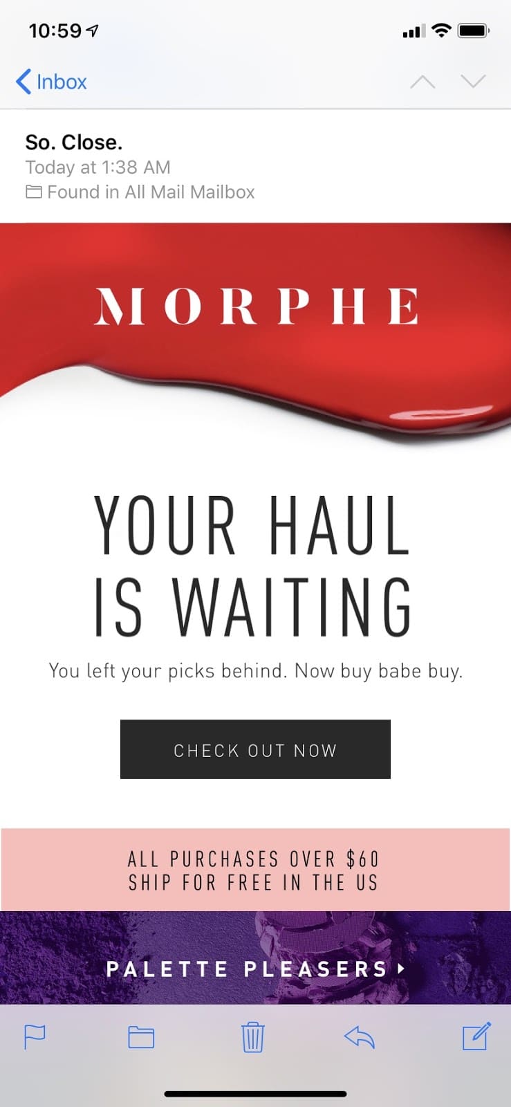 مثال حملة Morphe بالتنقيط