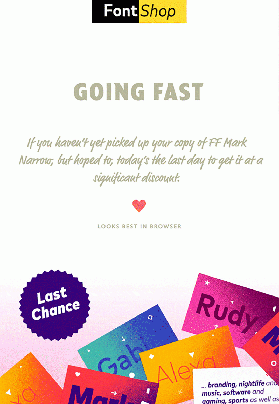 FontShop - 电子邮件营销活动 - 电子邮件通讯