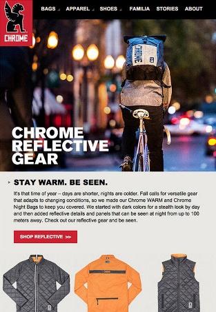 Chrome Industries – Campagne de marketing par e-mail