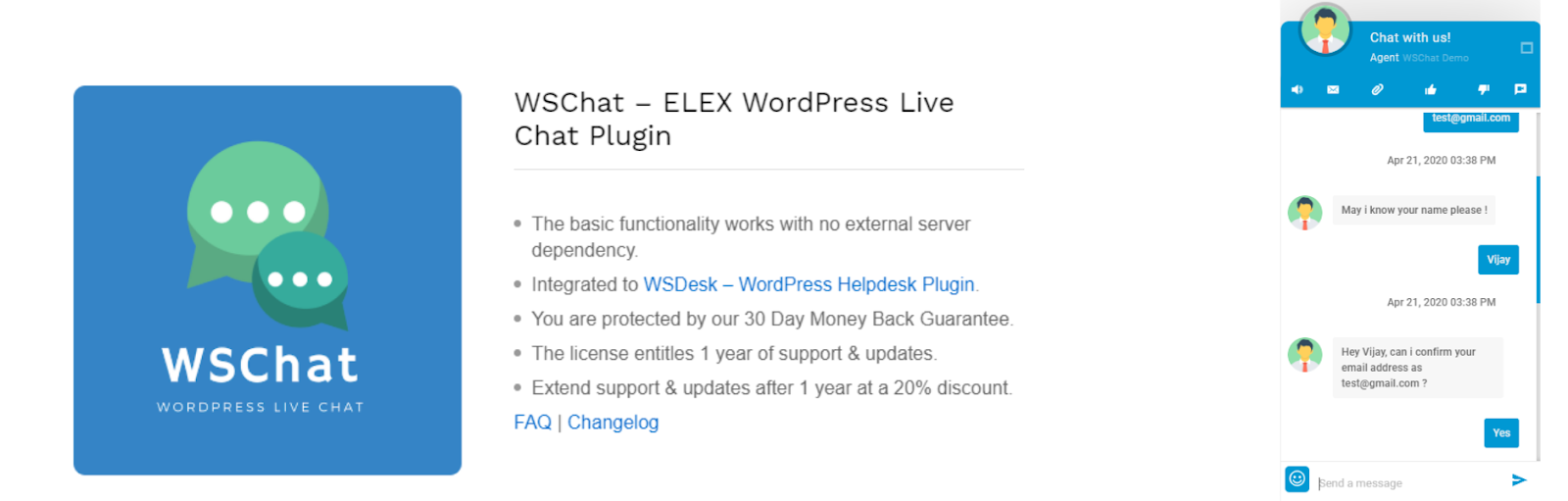 Pluginul de chat live WordPress WSChat ELEX