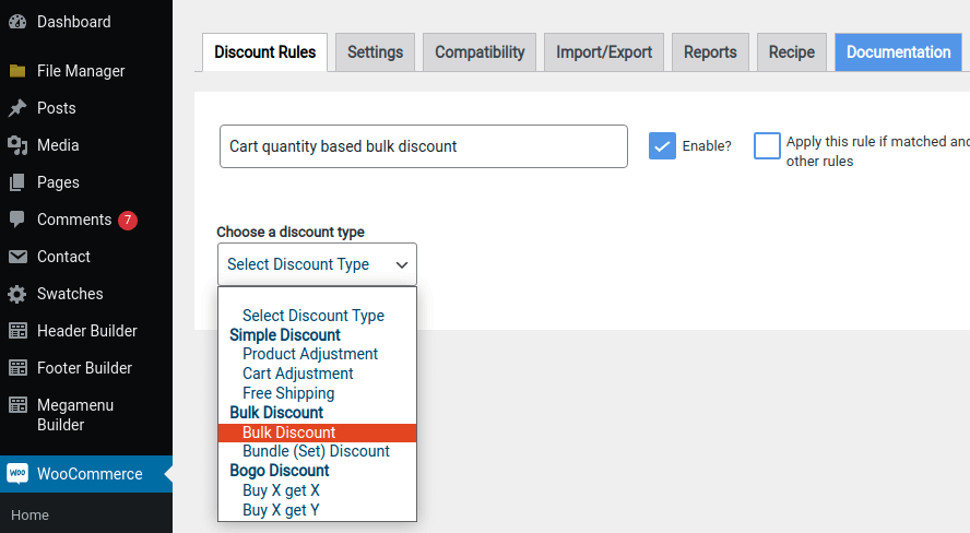 12 Cart quantity based bulk discount