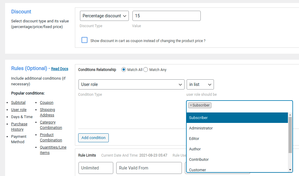 11 set up user role discount pricing