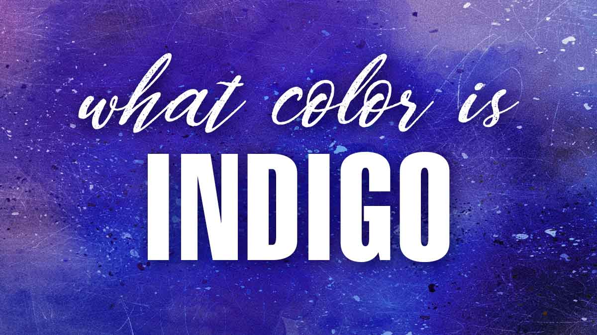 Aquarellfahne in den Blau- und Purpurtönen sagt, welche Farbe Indigo ist?