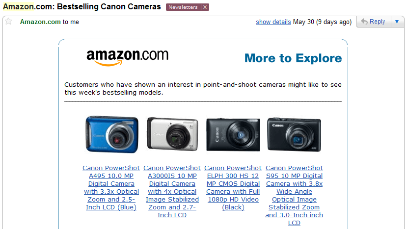アマゾンのEメールマーケティング戦略の例