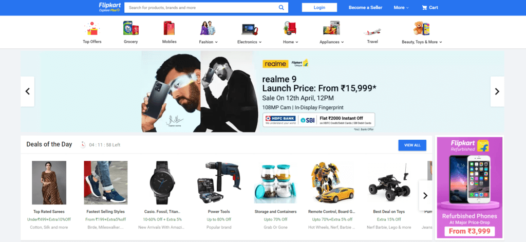 Witryna e-commerce Flipkart