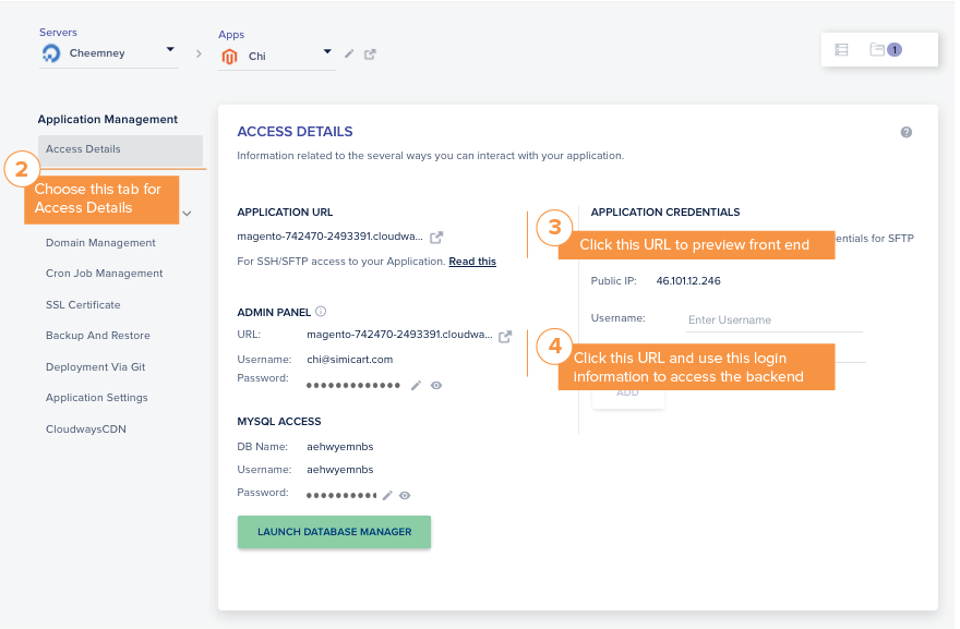 magento 訪問詳細信息