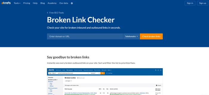 断开链接检查器 - Ahrefs