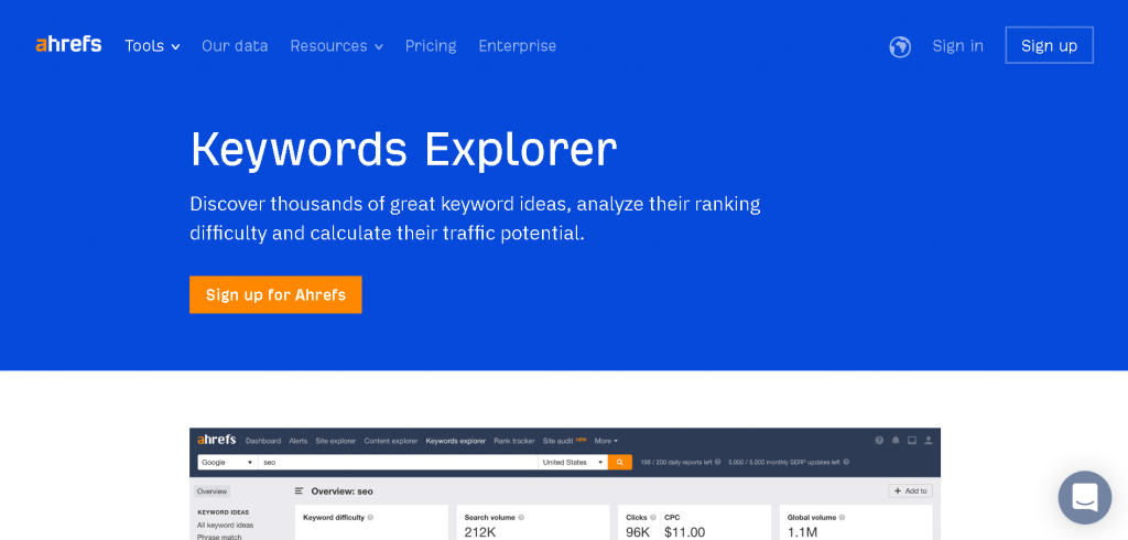 Ahrefs Keyword Explorer