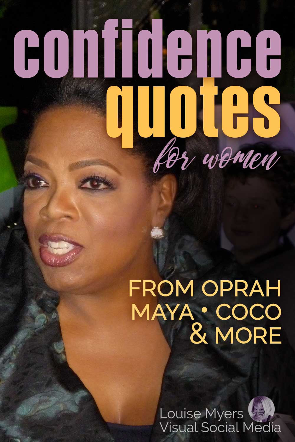 foto di oprah winfrey con testo che dice citazioni di fiducia per le donne di oprah, maya, coco e altro ancora.