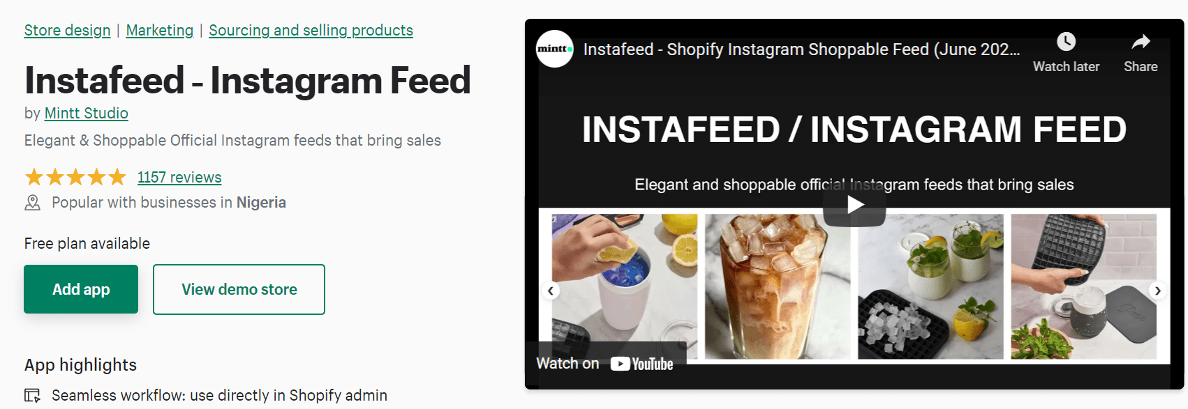 Aplikacje Shopify na kanał Instagram