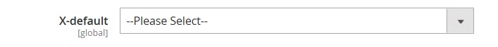 Magento 2의 X-기본값