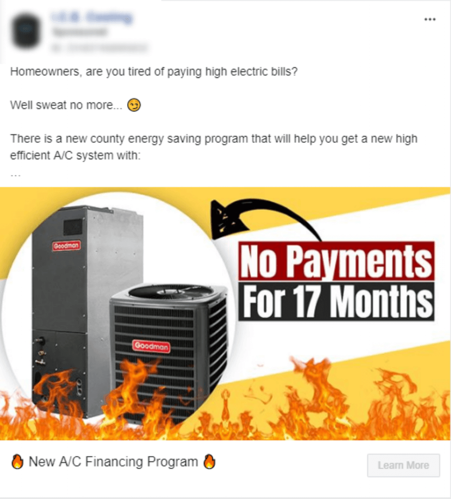 HVAC memimpin generasi Iklan Facebook