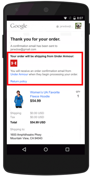 Google Buy Button Order Handling