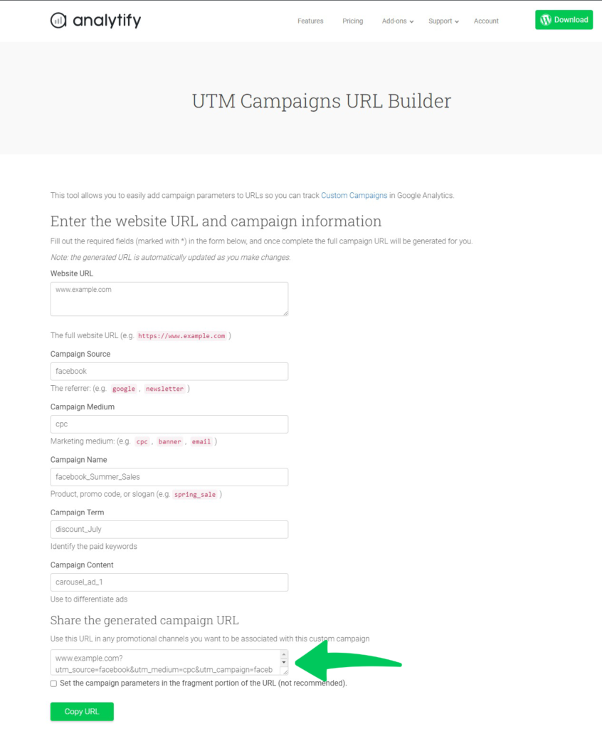 Analizza UTM Builder