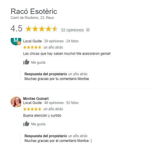 recensioni su google my business raco esoterico