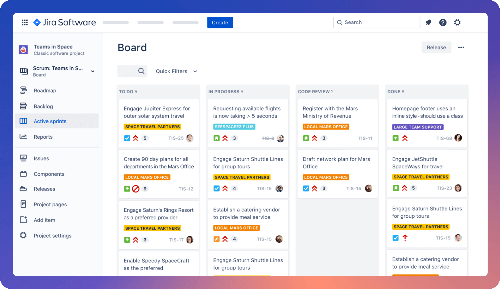 Jira インターフェース