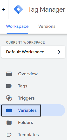 Click on Variables on the left hand navigation panel