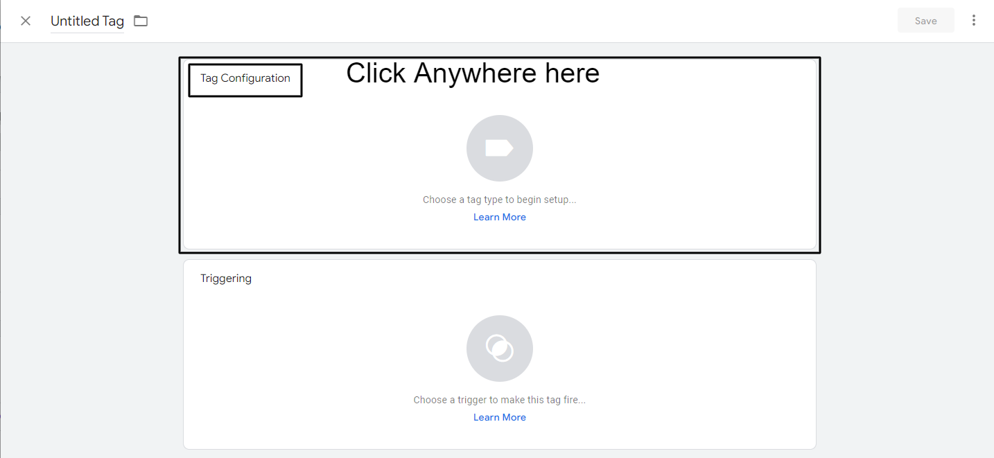 Tag Configuration - Click Anywhere