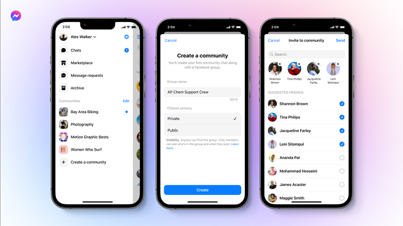 Chaturile comunitare pe Messenger